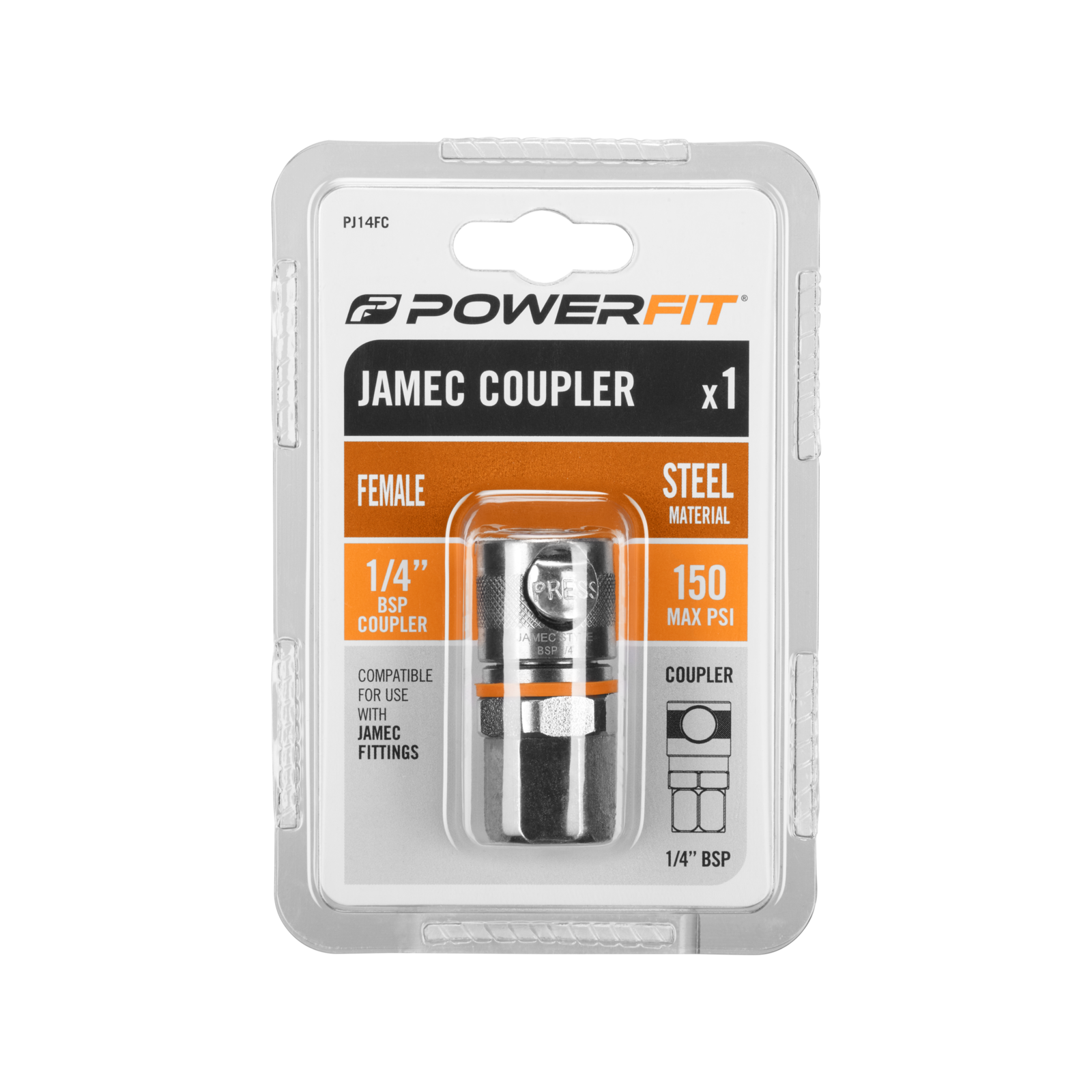 Powerfit Jamec Style 1/4" Female Coupler