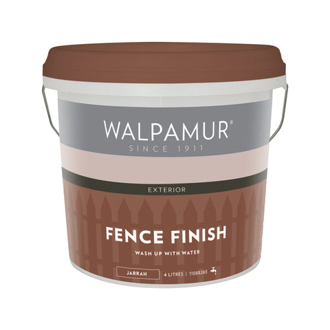 Walpamur Jarrah Fence Finish 4L - Low Sheen, UV Resistant, Waterproof Exterior