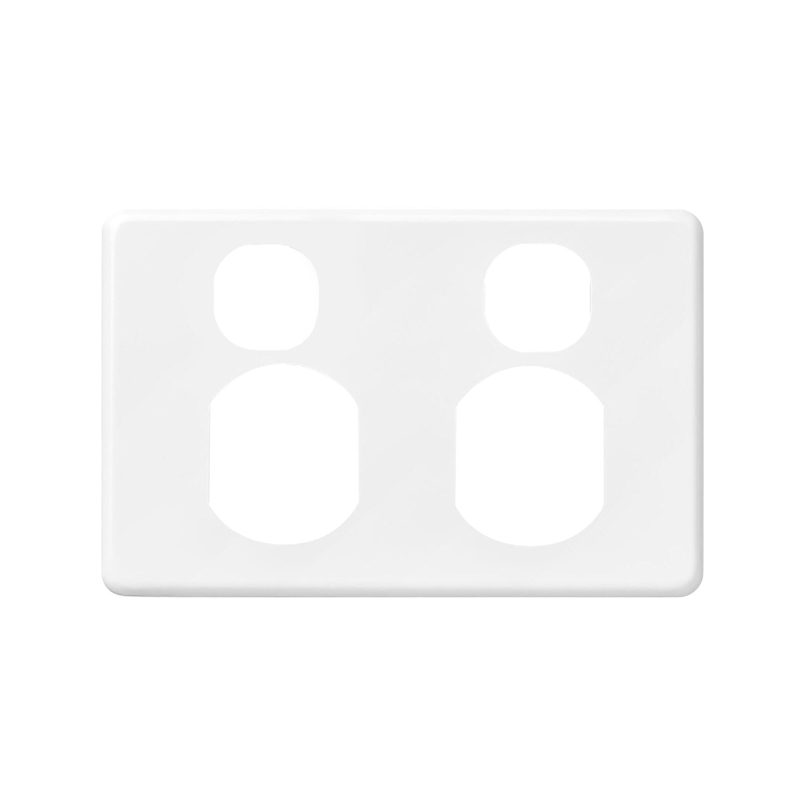DETA Clip-On Cover for X6 Series Double Powerpoint White Polycarbonate 6010B