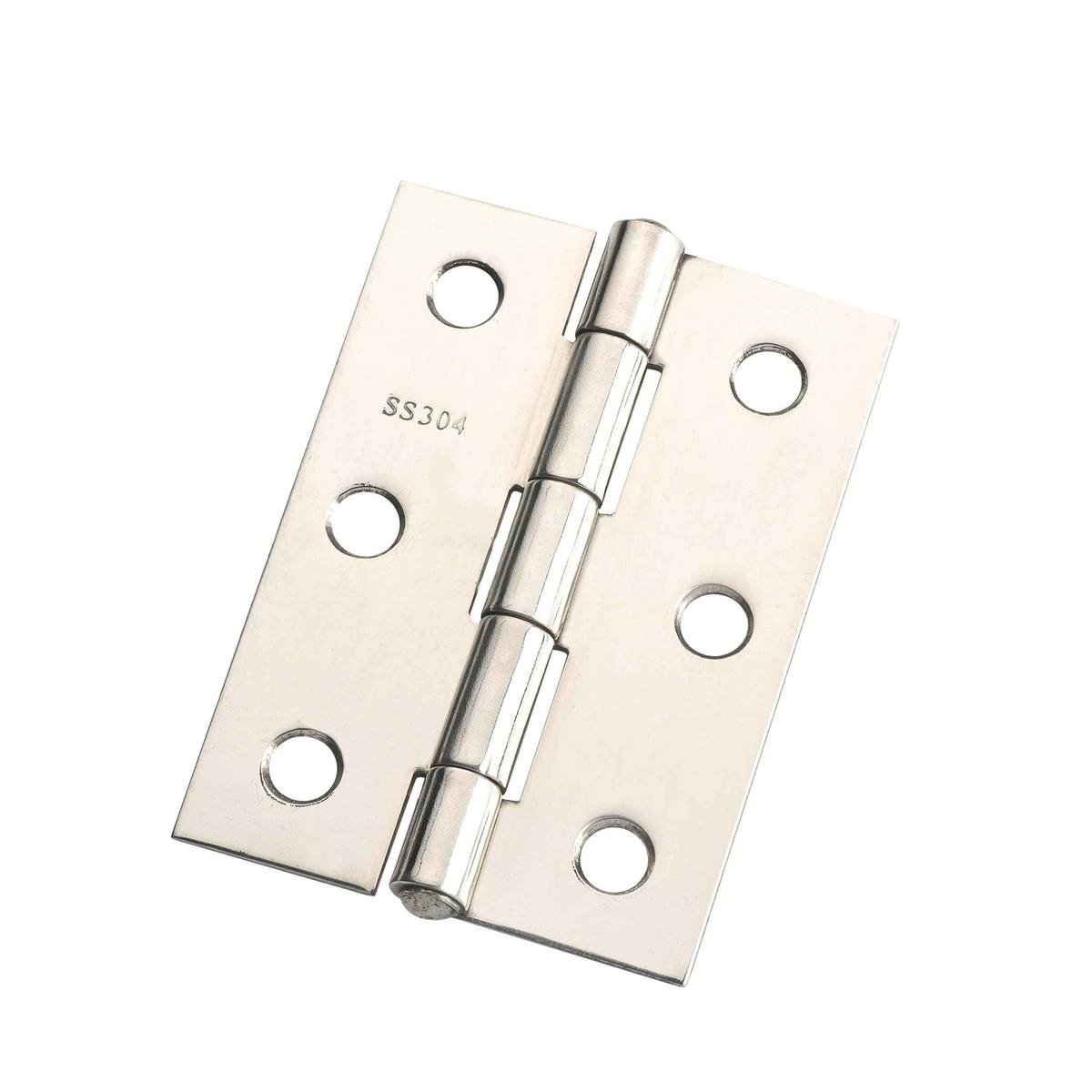 Lane Fixed Pin Butt Hinge - 70mm Polished Stainless Steel - Security - SuperSaverAU - view 1