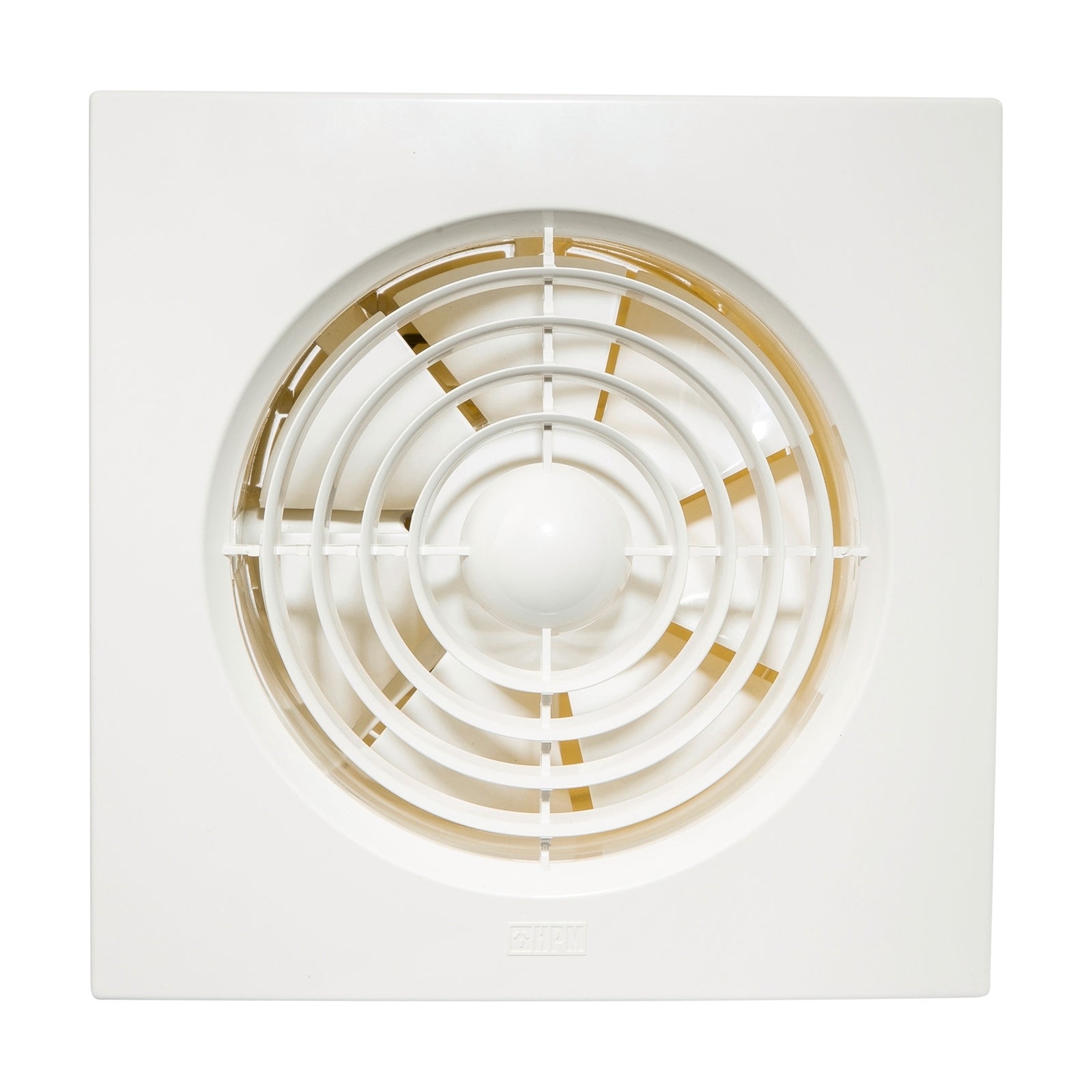 HPM 150mm White Slimline Square Wall Exhaust Fan 24W 267m³/h Auto Shutters EFS150SQSWE