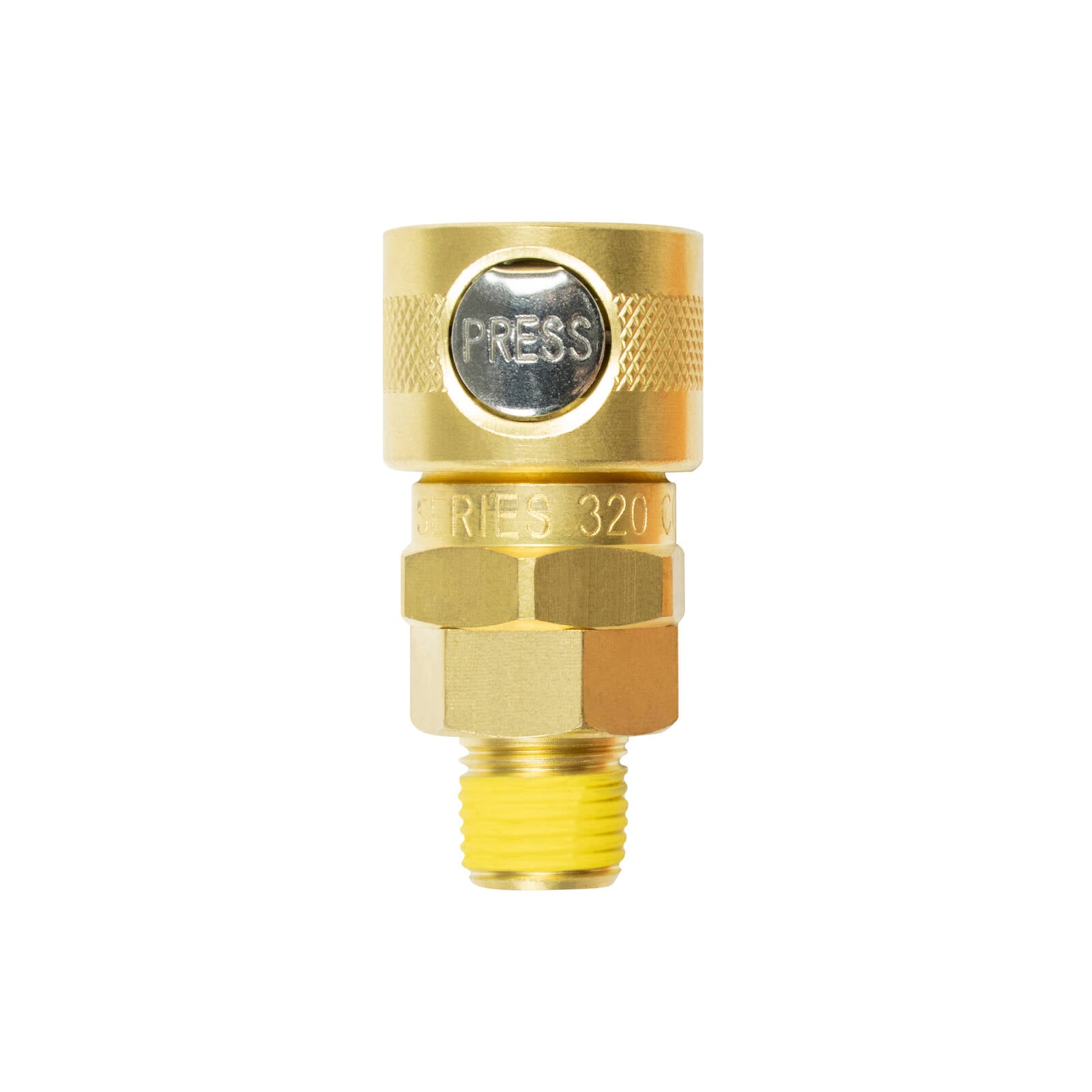 JFLEX 1/4" BSP Male Jamec Twin Button Brass Coupling