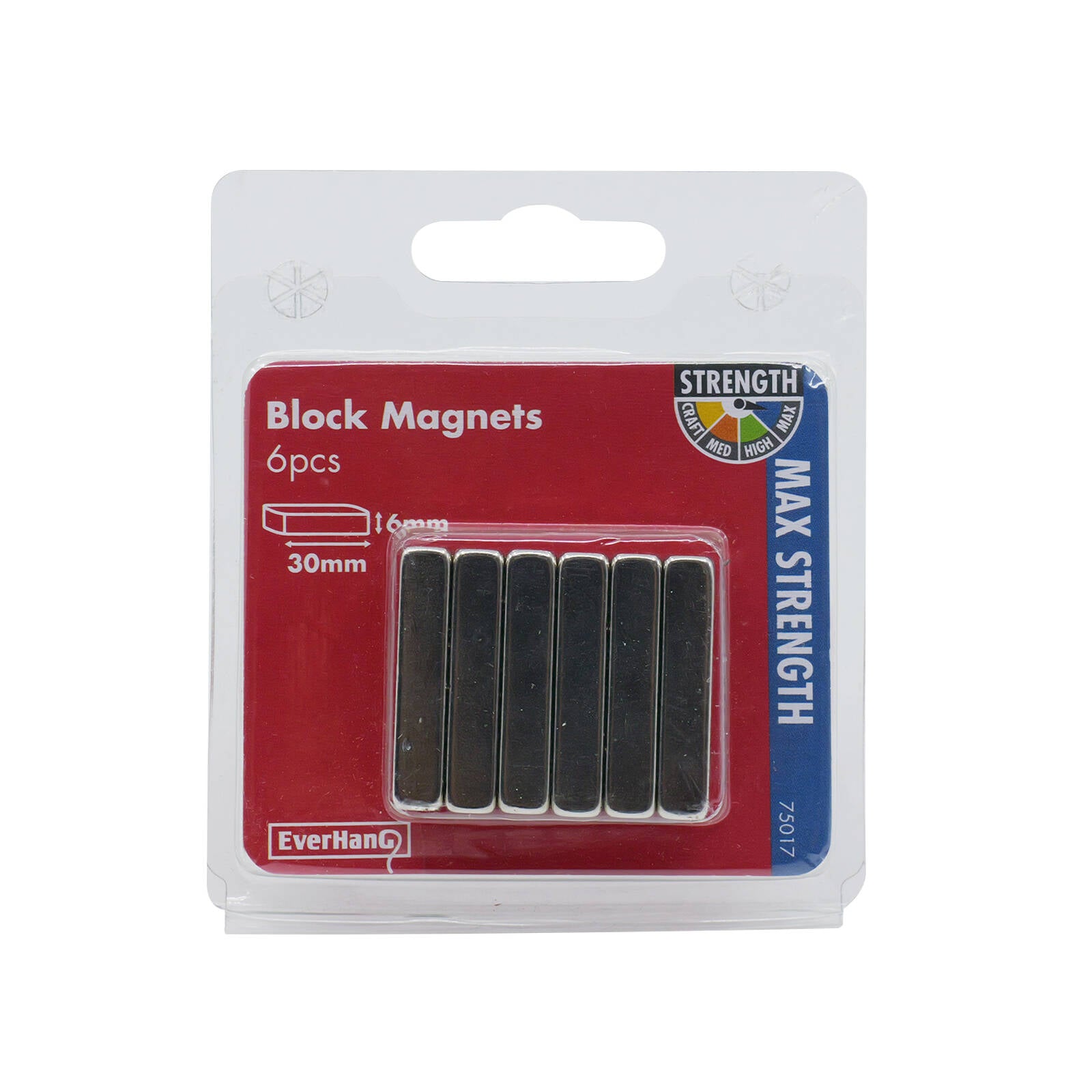 Everhang 30 x 10mm Neodymium Magnet Block 6 Pack