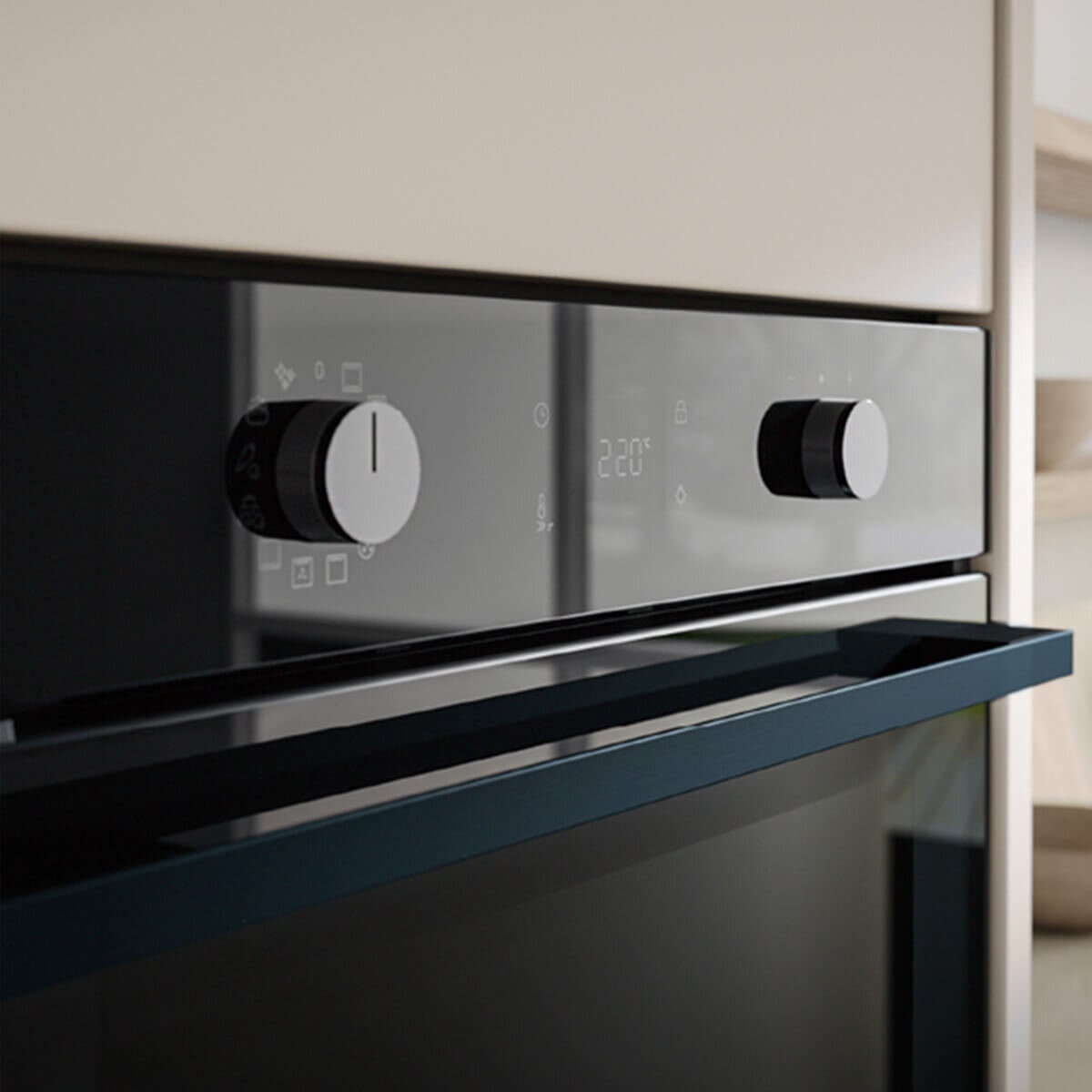 Haier 60cm 500 Series Pyrolytic Oven - 78L, 12 Functions, Air Fry, Steam Assist, Black - HWO60S12EPB5