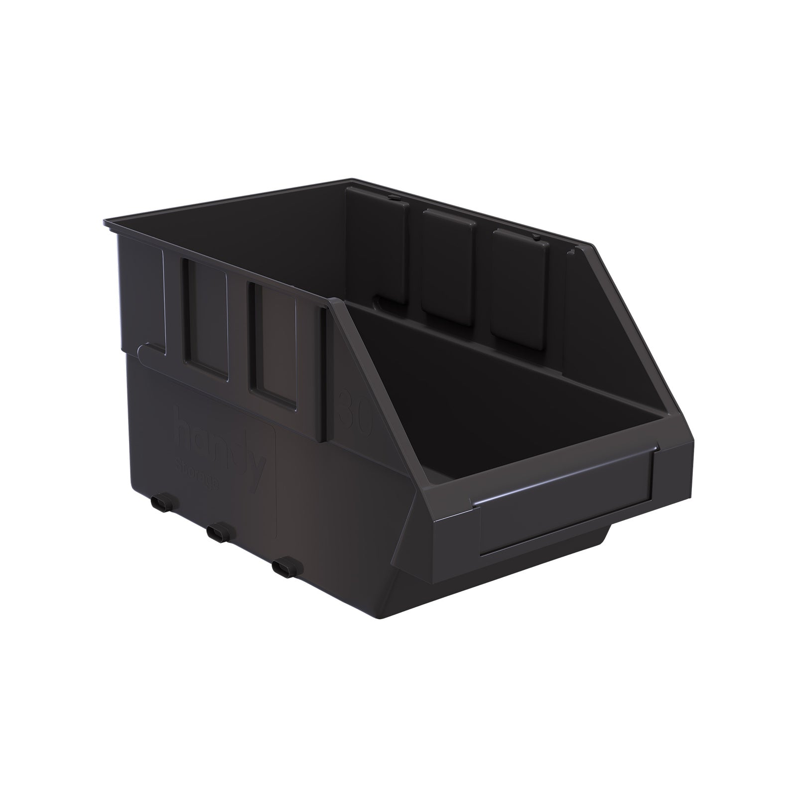 Handy Storage Size 30 Grey Plastic Storage Tote Stackable Nestable