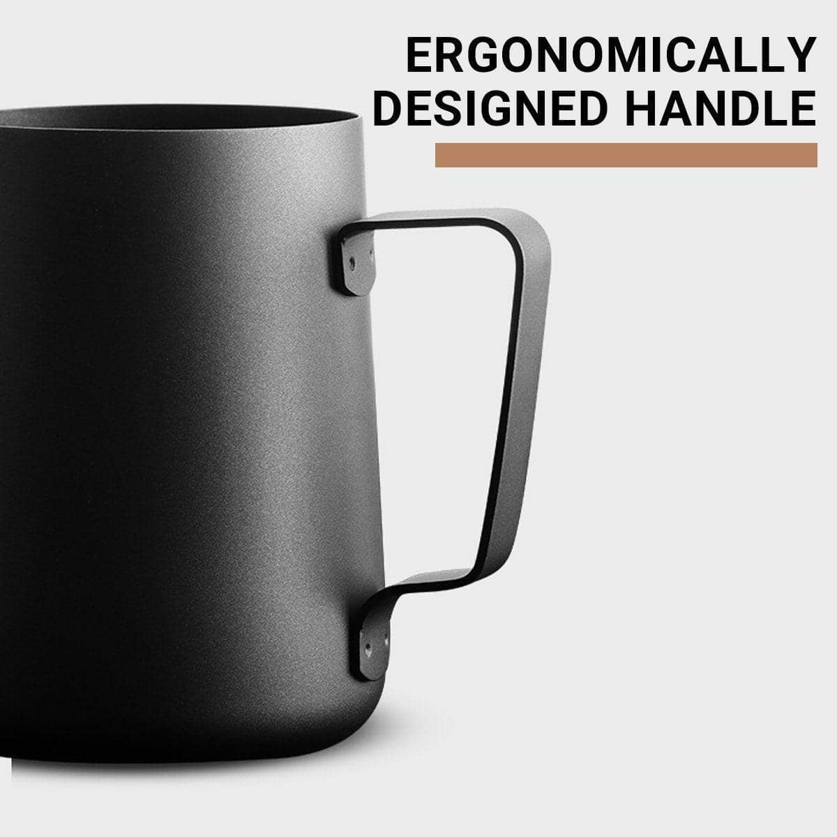 350 ml Stainless Steel Milk Frothing Pitcher for Coffee and Lattes - Matte Black - view 5