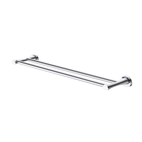 Caroma 600mm Acacia Double Towel Rail Polished Chrome Brass