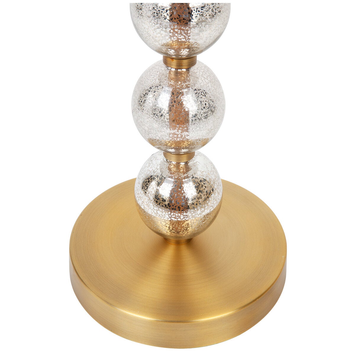 Cafe Lighting and Living Evie Standing Lamp Gold Drum Shade Mercury Glass Baubles — image 3