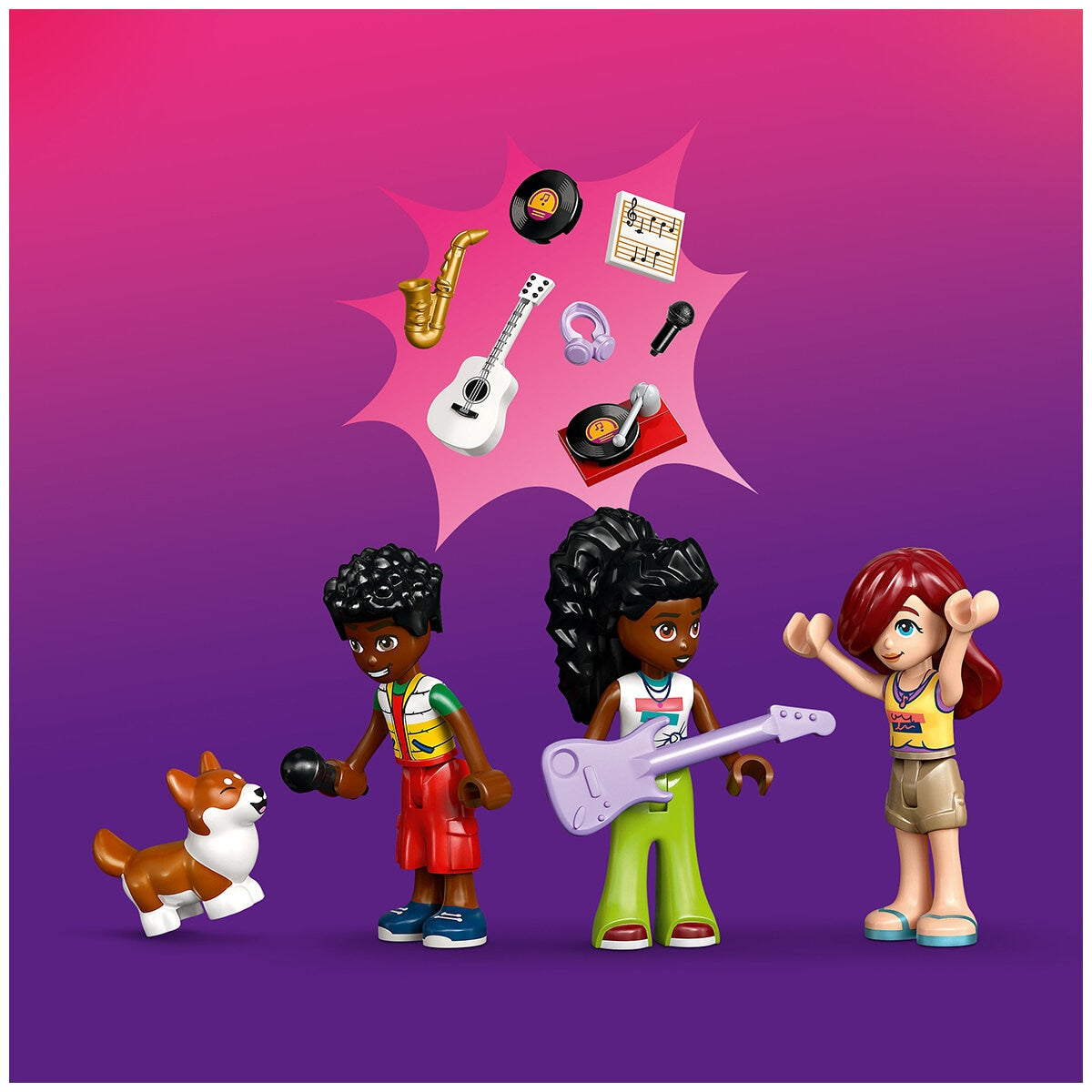 LEGO Friends Music Shop & Apartment 42653 - Music Studio, Recording Booth, Mini-doll Figures, Keyboard, Drum Set, Creative Play - SuperSaverAU - view 8