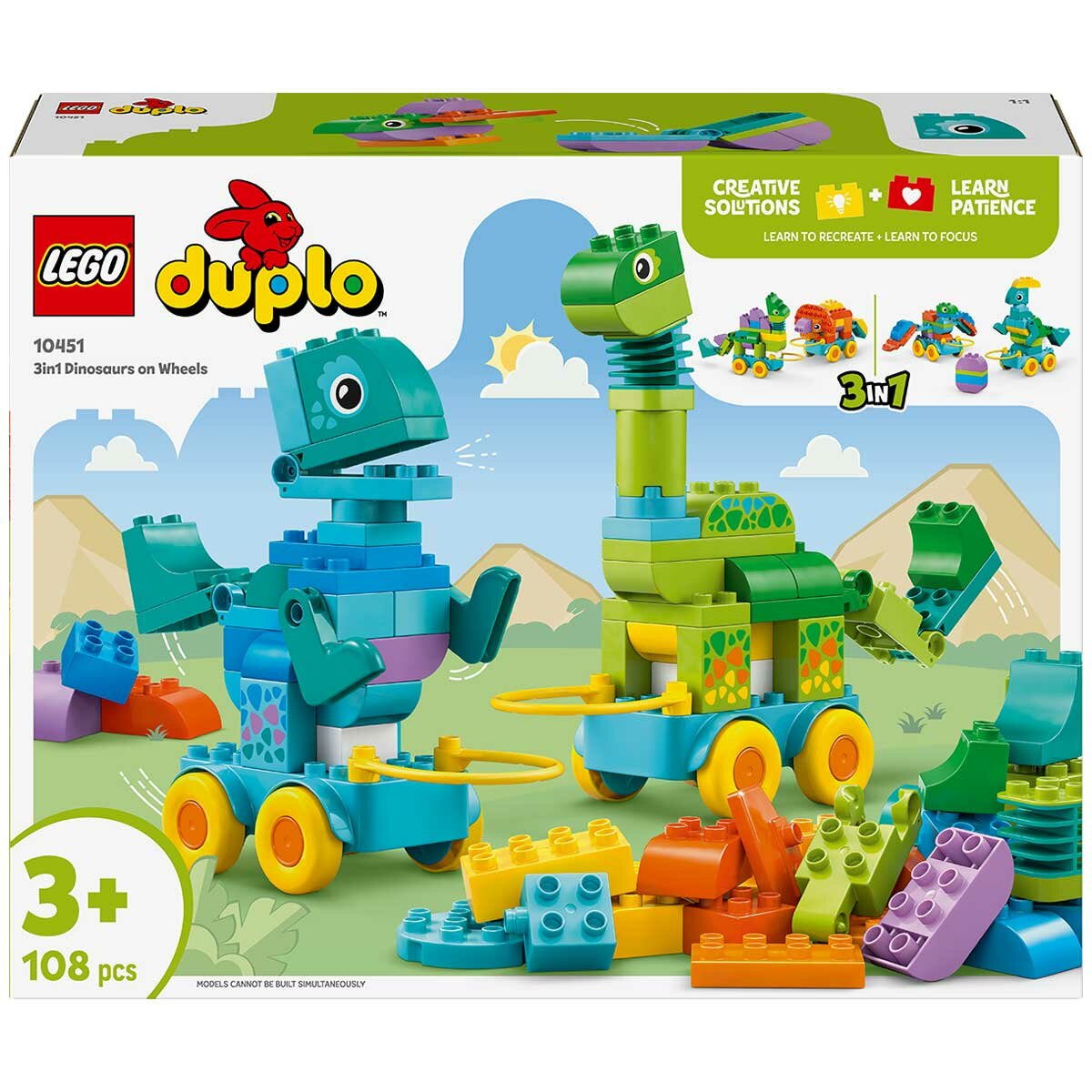 LEGO DUPLO 3 In 1 Dinosaurs on Wheels 10451