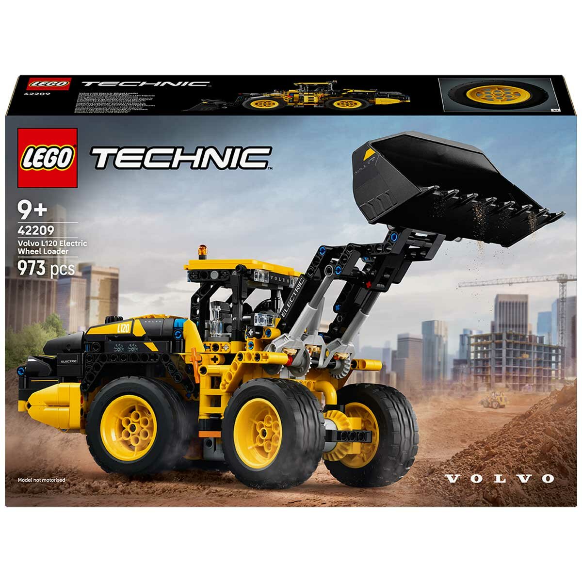 LEGO Technic Volvo L120 Electric Wheel Loader 42209 - Articulated Steering, Shovel Tilt, 3 Spinning Gears, Imaginative Play - SuperSaverAU - view 9
