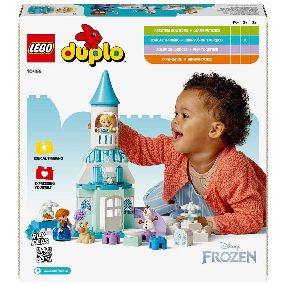 LEGO DUPLO Disney Anna and Elsa’s Frozen Castle Party 10455 Buildable Toddler Toy with Elsa, Anna, Olaf, and Baby Sven - SuperSaverAU - view 9
