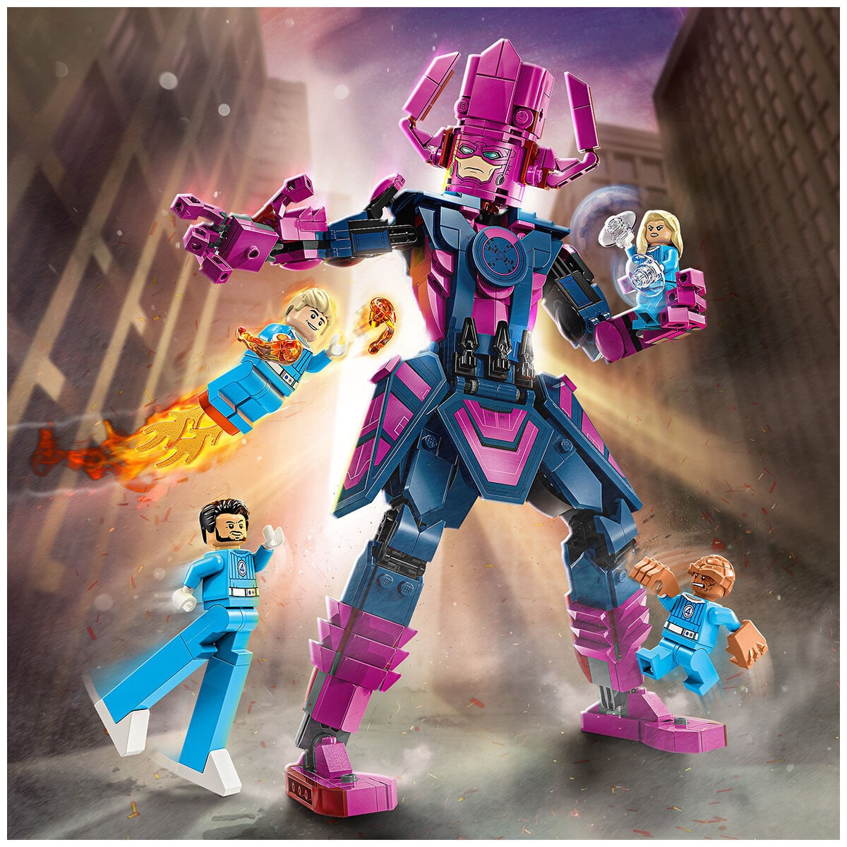 LEGO Marvel Fantastic Four vs. Galactus Construction Figure 76316 | 427 Pieces, Ages 9+, 28 cm Tall Galactus, 4 Minifigures - SuperSaverAU - view 9