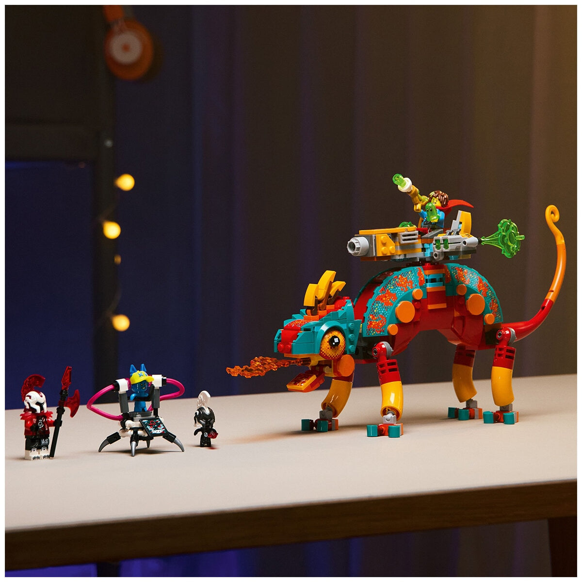 LEGO DREAMZzz Mateo's Fire Chameleon 71492 Building Set | 443 Pieces, Ages 7+ | Transformable Chameleon Toy with Blaster Turret, Jet, Mini Mech - SuperSaverAU - view 7