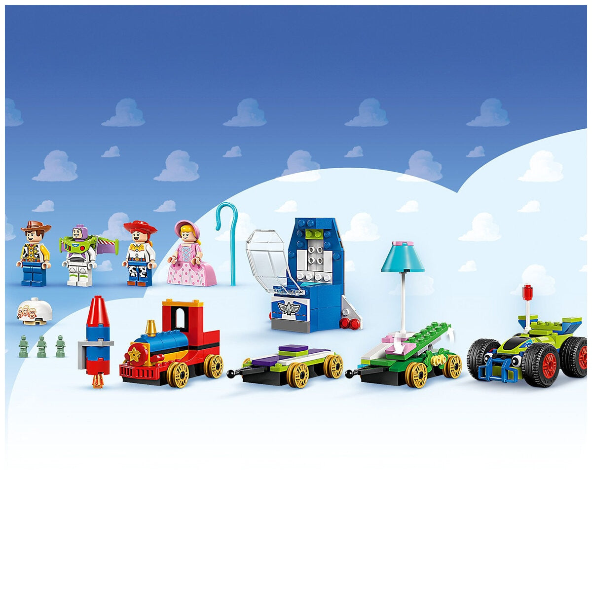 LEGO Disney Toy Story Celebration Train And RC Car 43264 - 206 Pieces, Ages 4+, 32 cm Long, Woody, Jessie, Bo Peep, Buzz Lightyear - SuperSaverAU - view 9