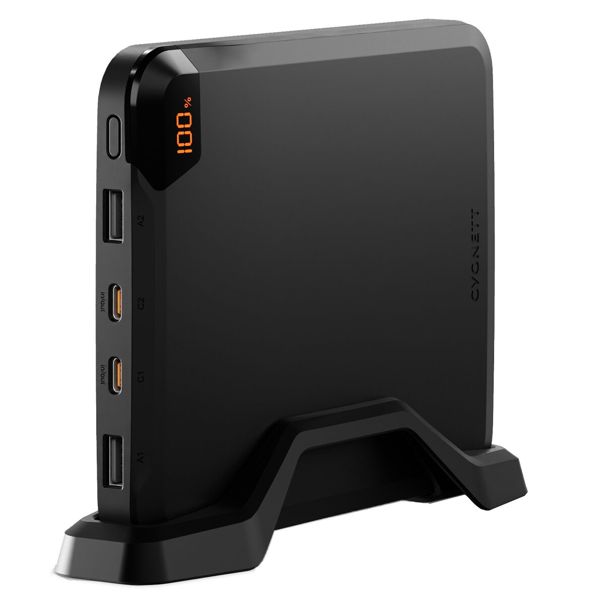 Cygnett VertPWR 25K 100W Laptop Power Bank with USB-C Cable & Stand, Black - SuperSaverAU - view 1