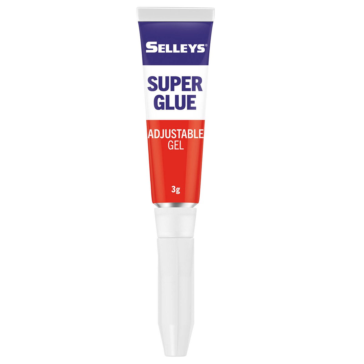 Selleys 3g Super Glue Adjustable Gel, Dries Clear, Bonds Ceramic Metal Wood & Plastics