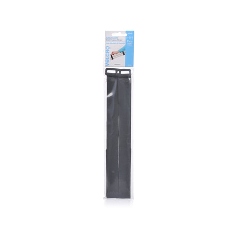 VELCRO Brand 900 x 25mm Black Hook and Loop Multi-Purpose Strap - 2 Pack