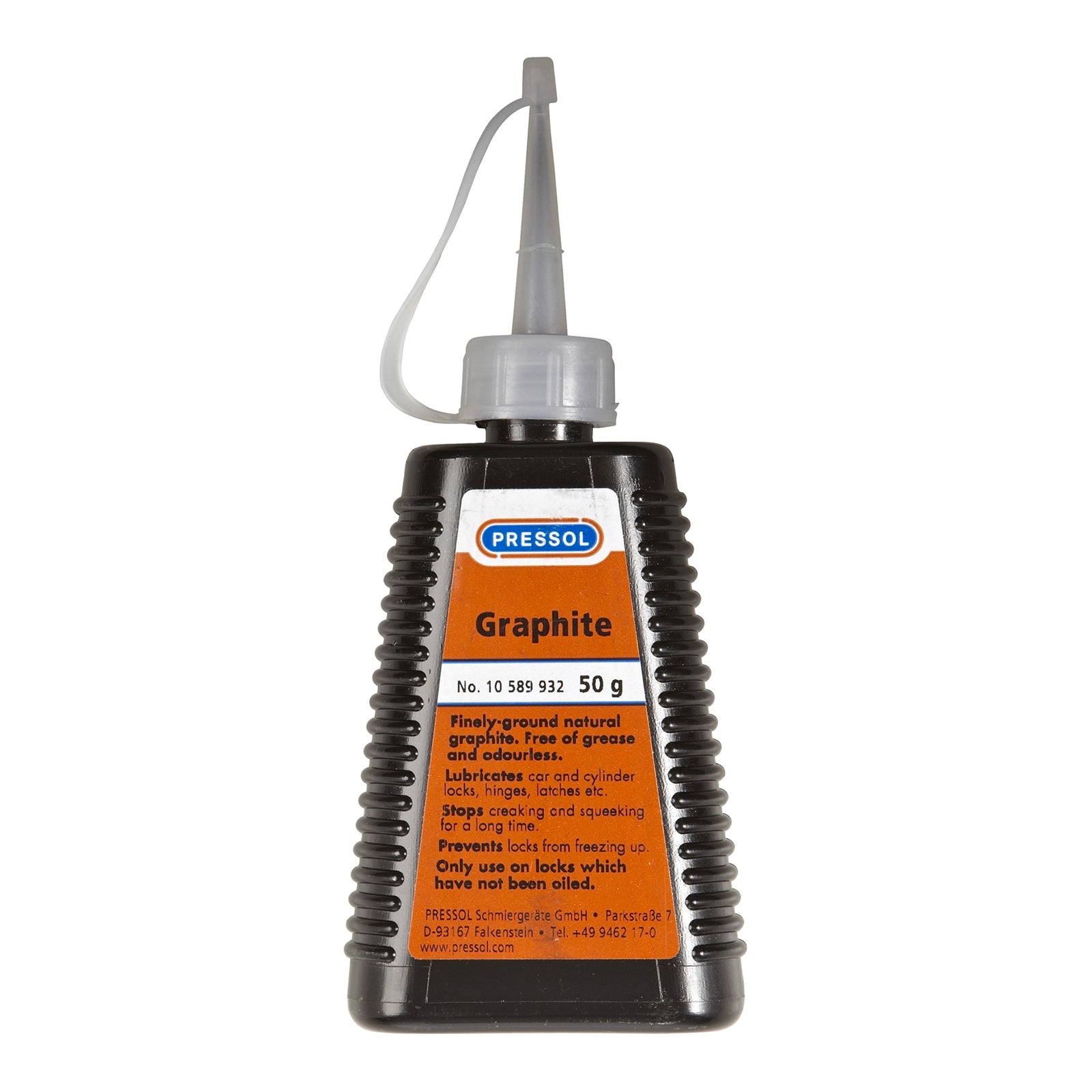 Pressol 50g Graphite Powder, Carbon Dry Lubricant for Locks, Hinges and Zips