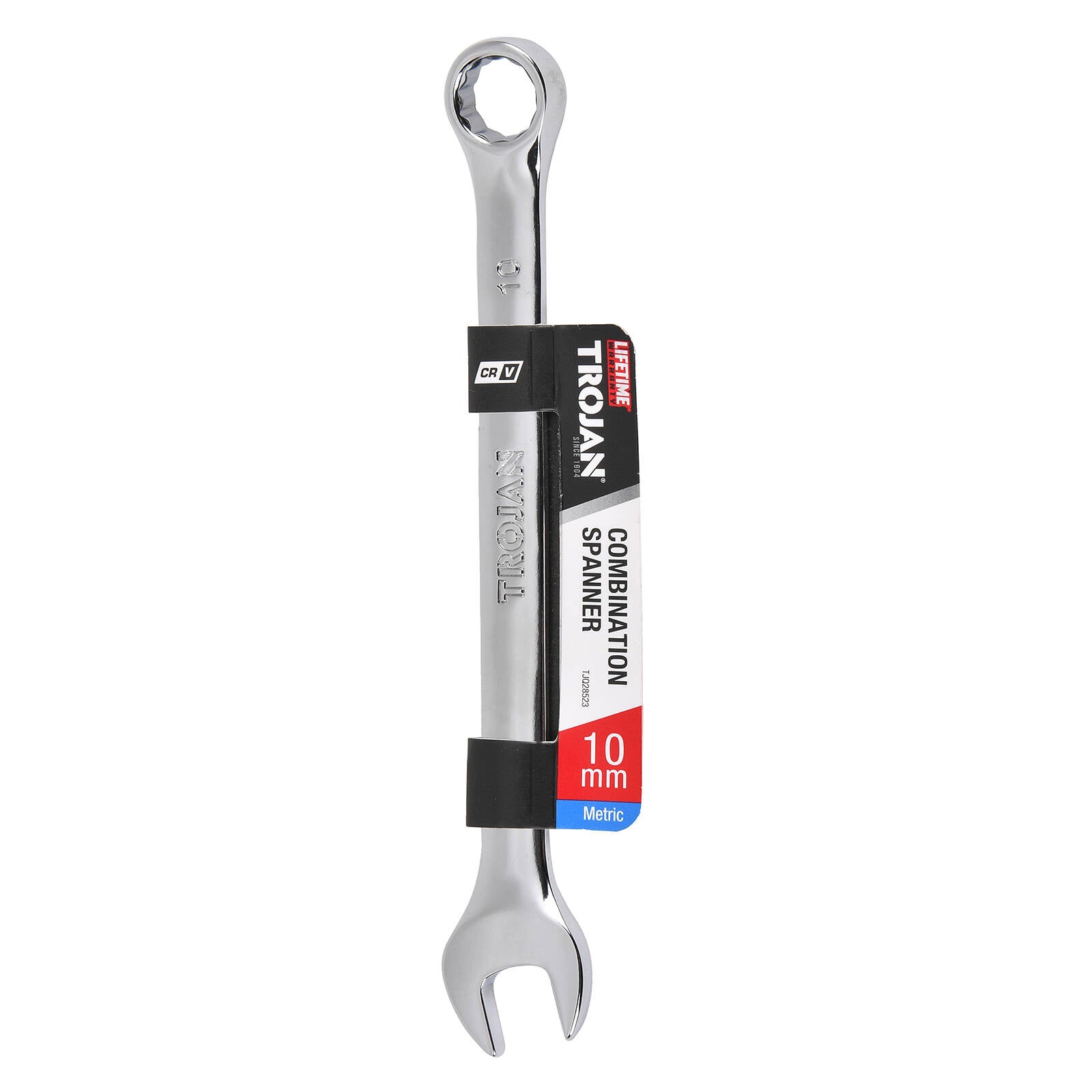Trojan 10mm Combination Spanner, Chrome Vanadium 12 Point Ring End