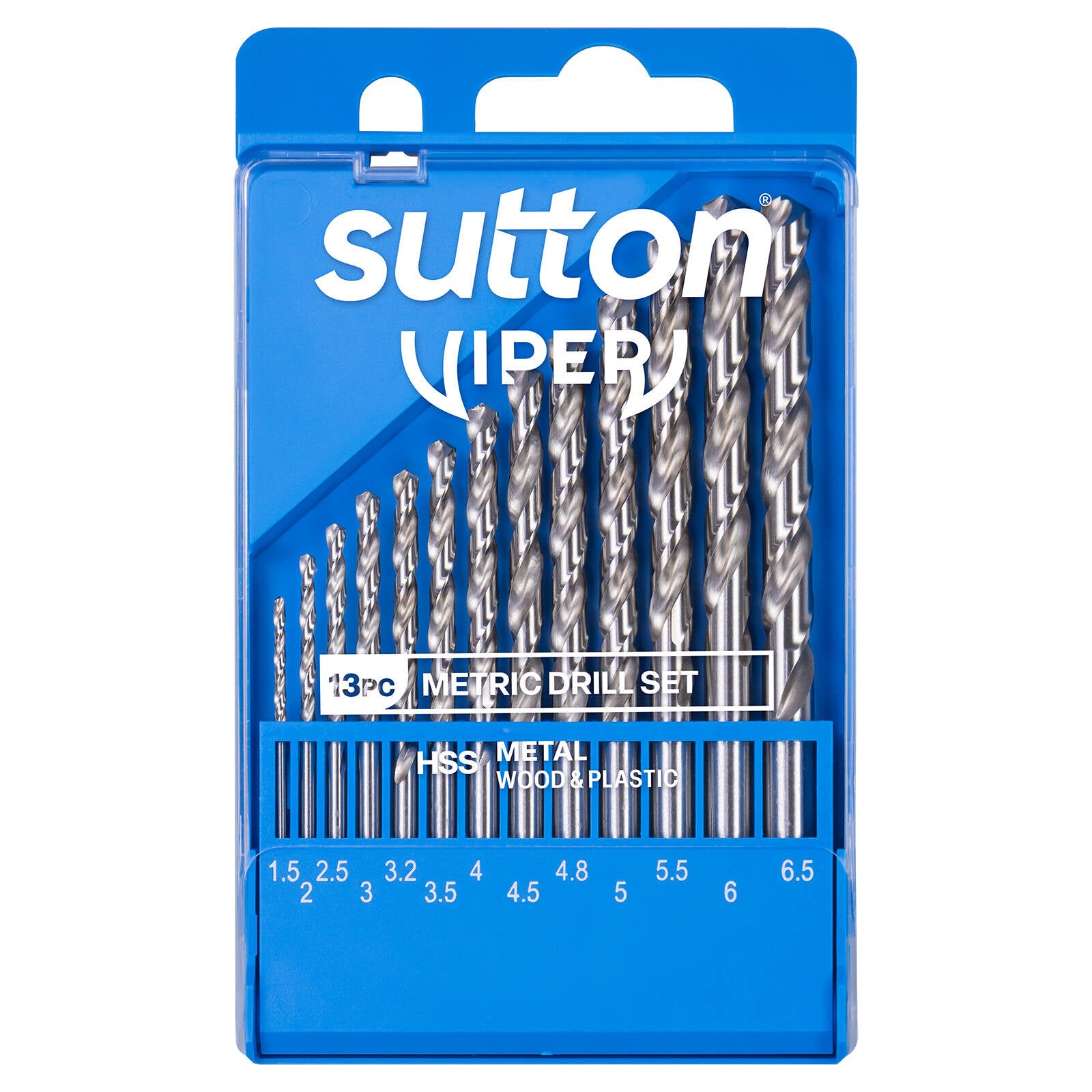 Sutton Tools 1.5-6.5mm Viper HSS Drill Bit Refill Set 13 Piece