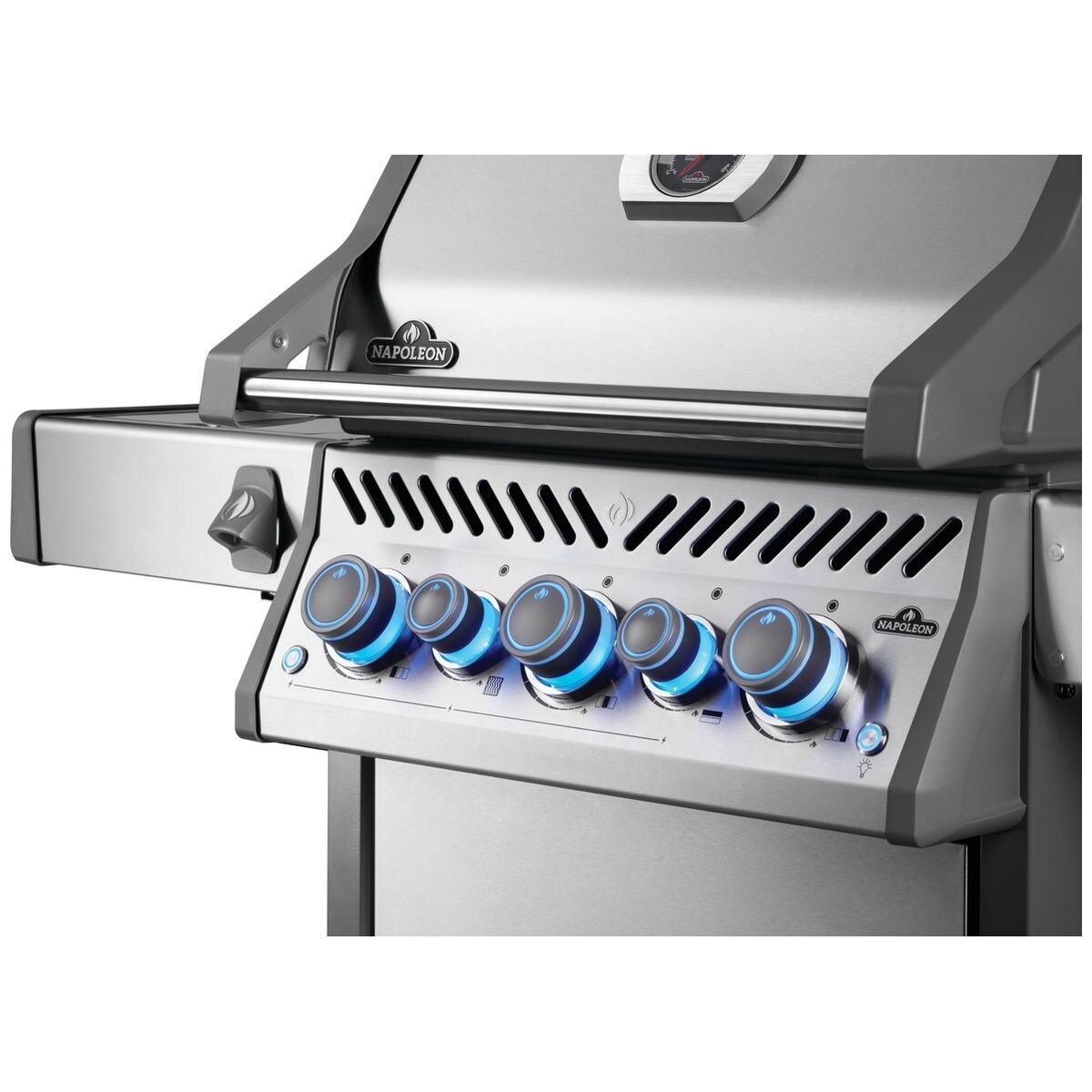 Napoleon Rogue Pro-S 425 3 Burner Natural Gas Freestanding BBQ - Silver - Side Burner - RPS425RSIBNSS-2-AU