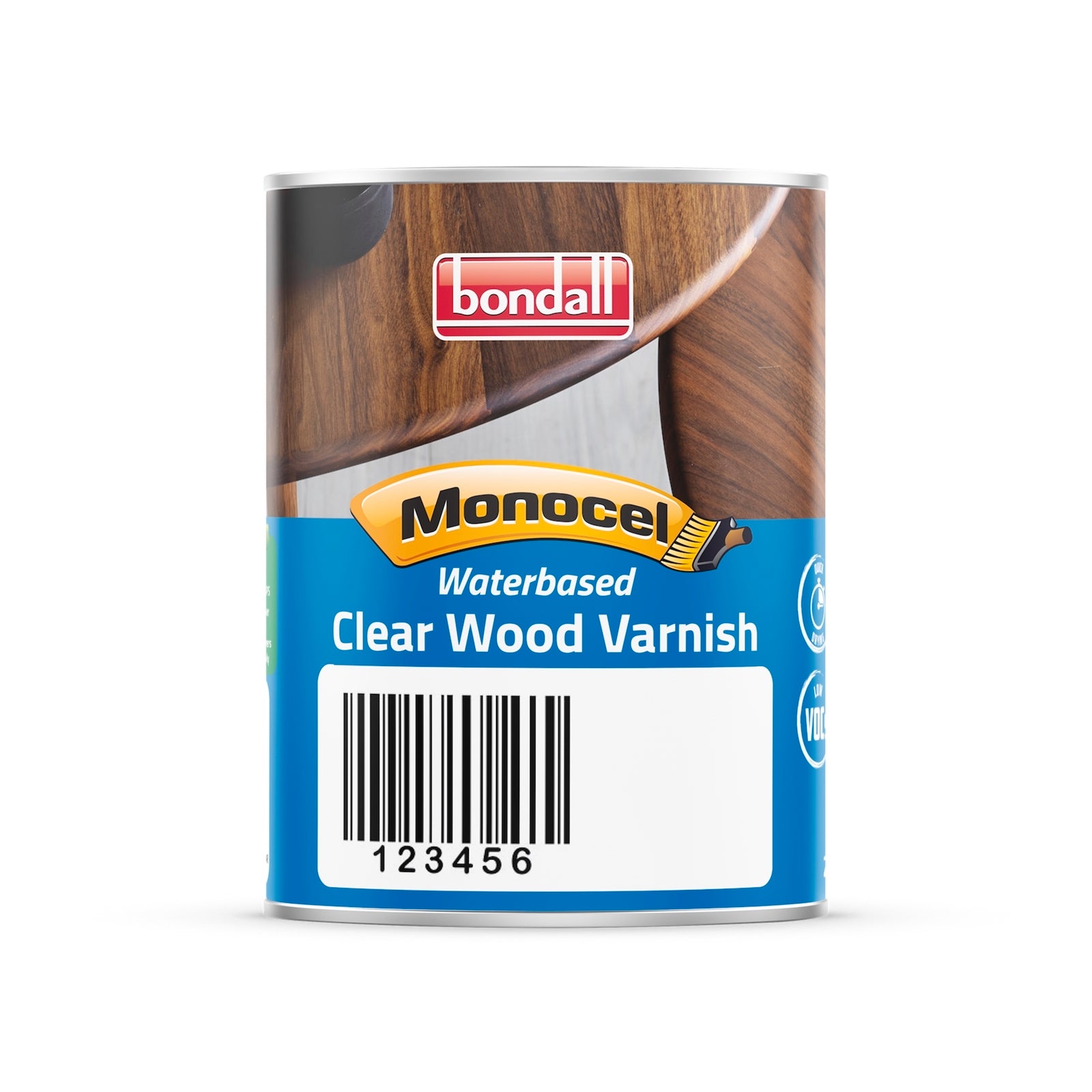 Bondall Monocel 250ml Waterbased Clear Gloss Wood Varnish