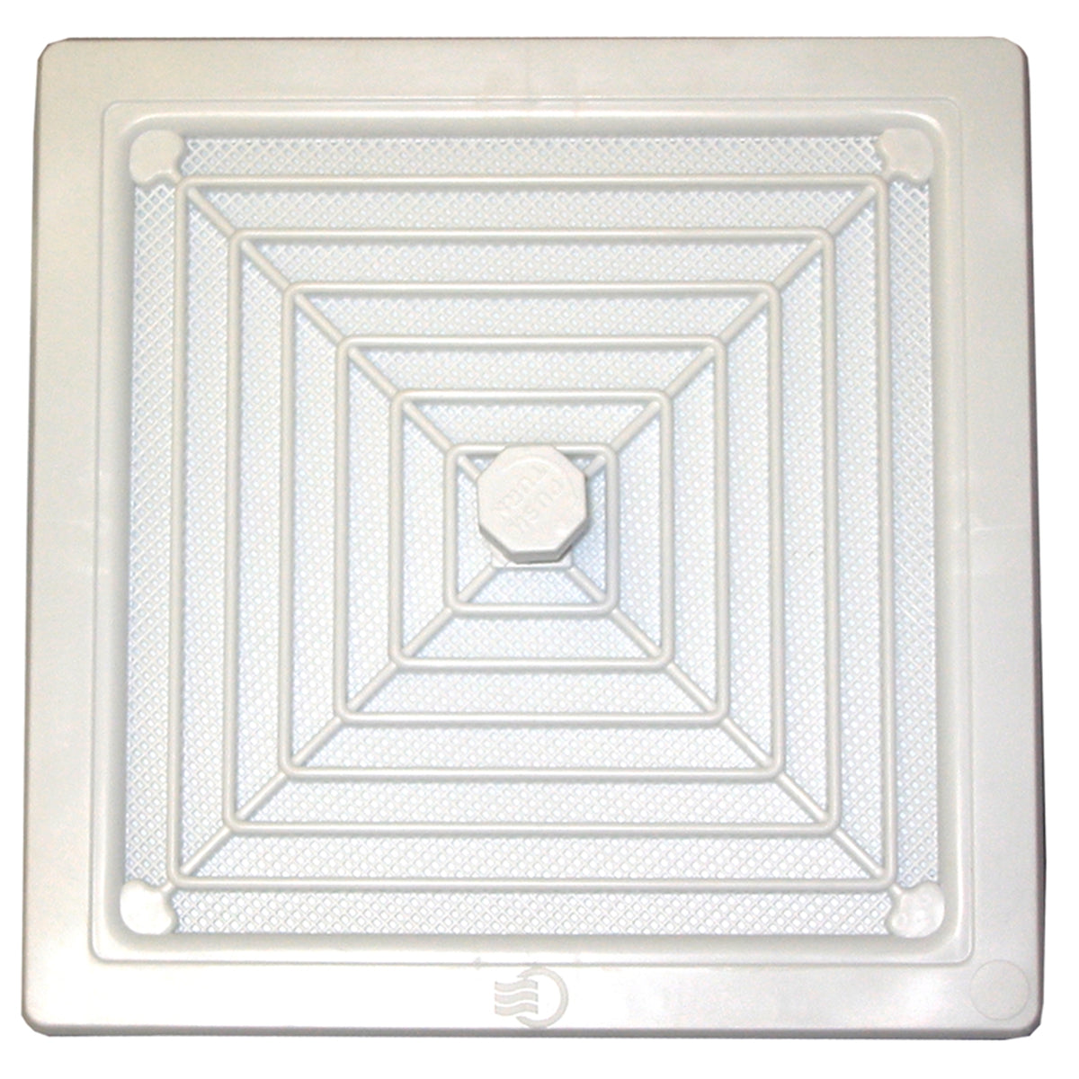 Haron 250 x 250mm White Plastic Adjustable Ceiling Vent with Wildlife Guard