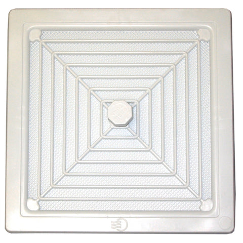 Haron 250 x 250mm White Plastic Adjustable Ceiling Vent with Wildlife Guard