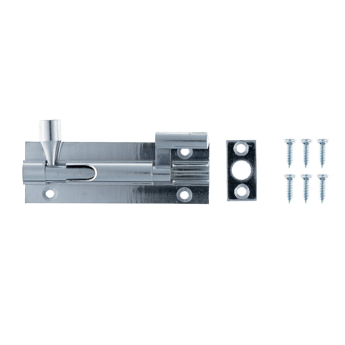 Taskmaster 75mm Chrome Plated Solid Brass Offset Necked Barrel Bolt