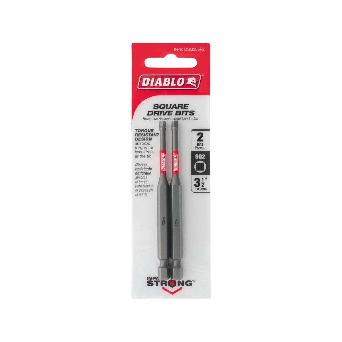 Diablo 90mm SQ2 Power Bit - 2 Pack