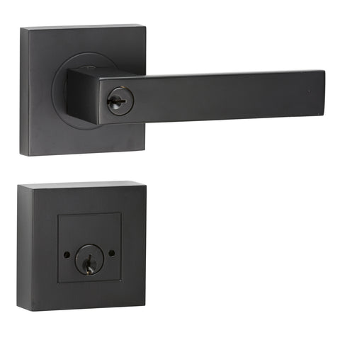 Lemaar Javea Black Zinc Security Set Front Door