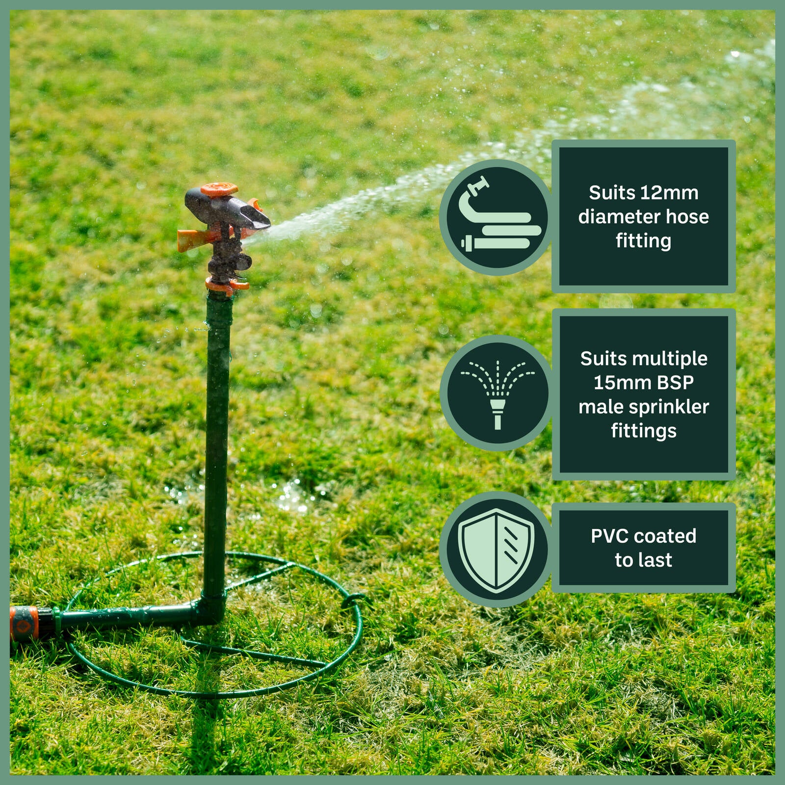 Garden Zen Universal Sprinkler Stand, Metal Garden Irrigation Support