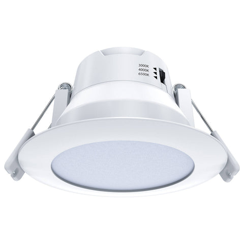 Arlec 6W Tri-Colour Dimmable LED Downlight 107mm White - Plug-In Indoor ALD275RV