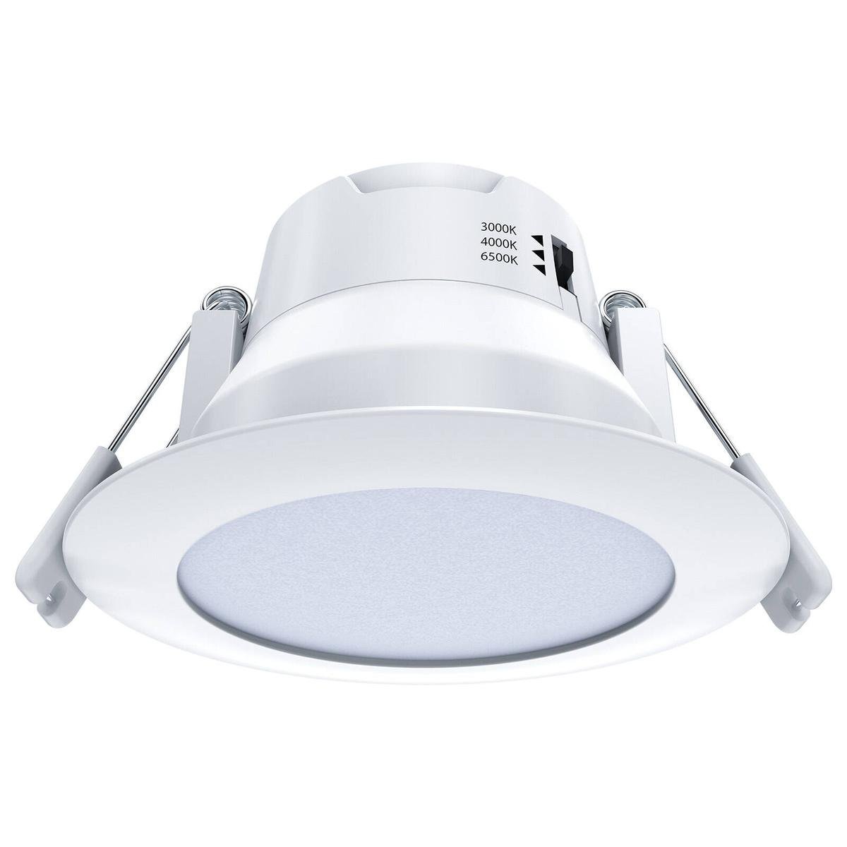 Arlec 6W Tri-Colour Dimmable LED Downlight 107mm White - Plug-In Indoor ALD275RV