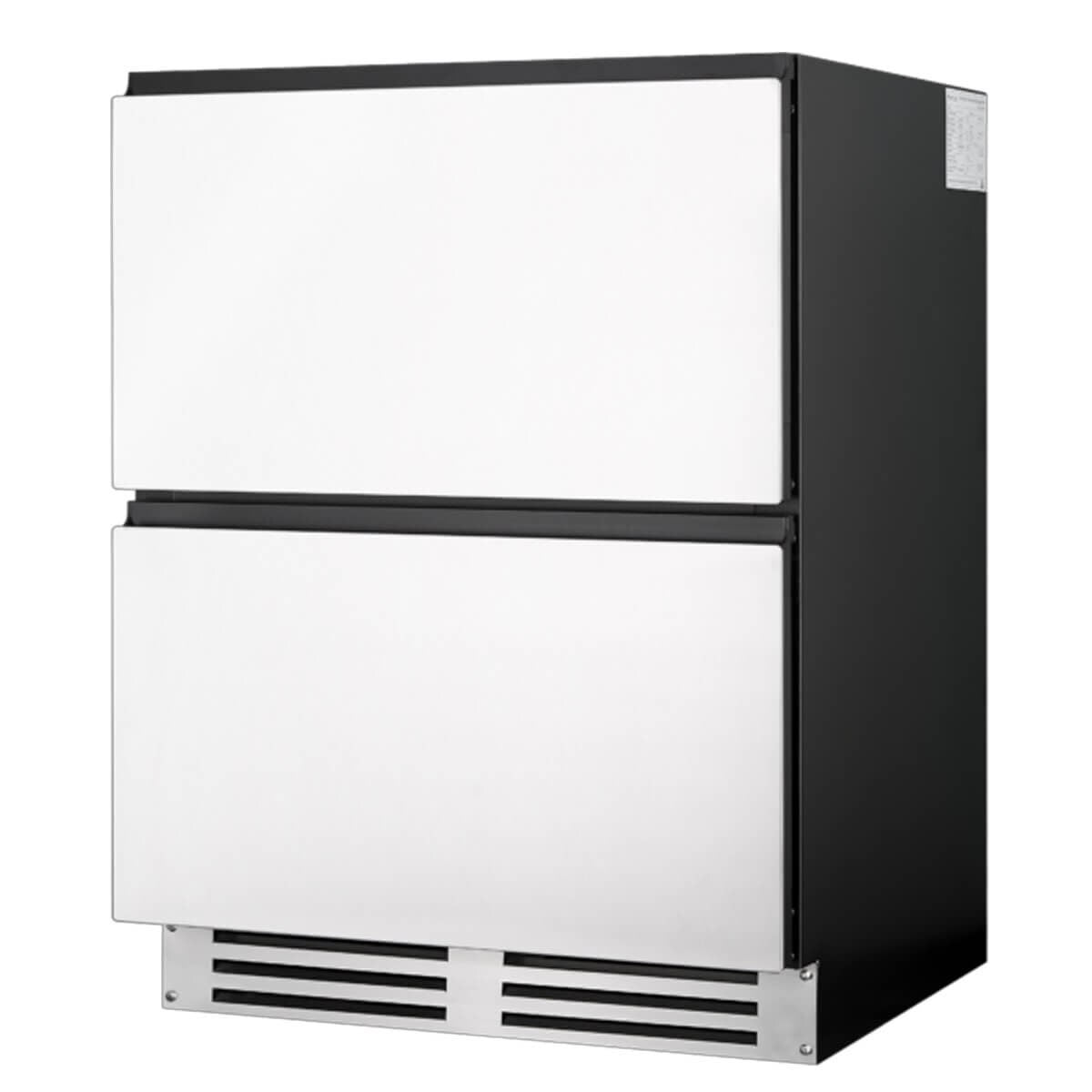 Artusi 127L single zone double drawer beverage chiller - stainless steel, holds 97 cans - AUBF620X