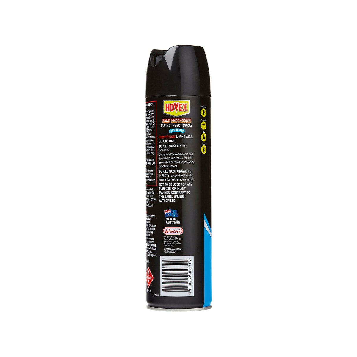 Hovex Fast Knockdown Flying Insect Spray 0.014L Tin Plate Odourless - SuperSaverAU - view 3