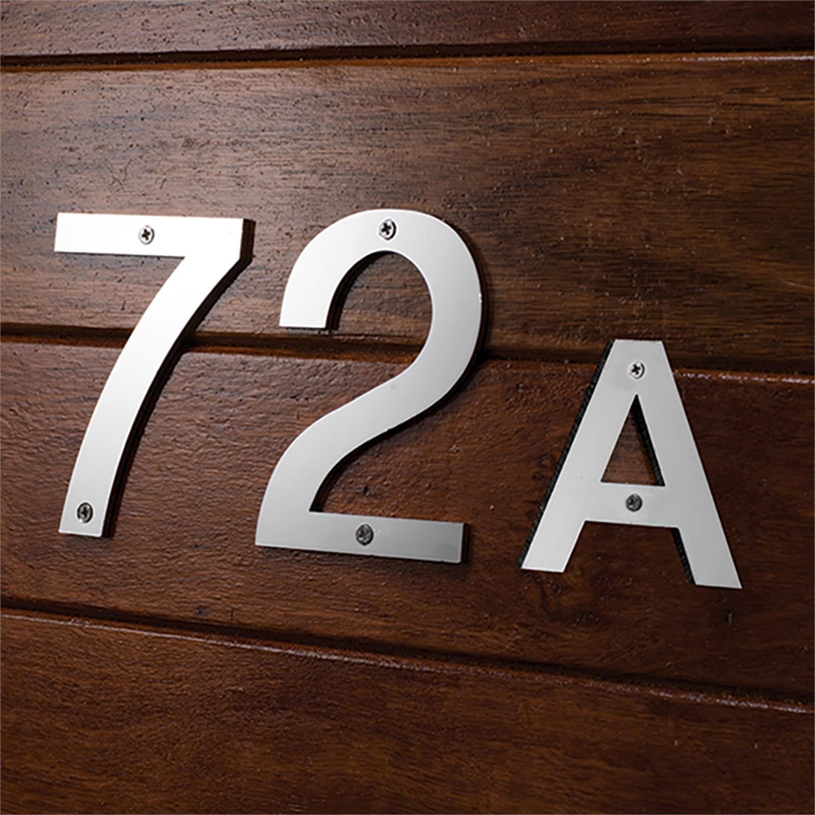Sandleford 100mm Brushed Stainless Steel House Number 8 - Weather Resistant