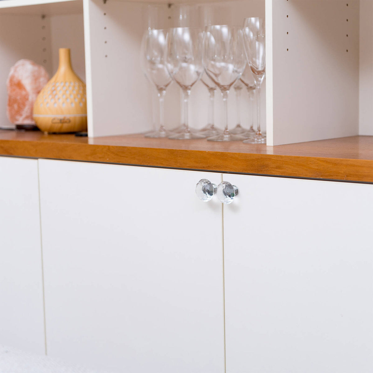 Taskmaster 40mm Crystal and Steel Cabinet Door Drawer Knob