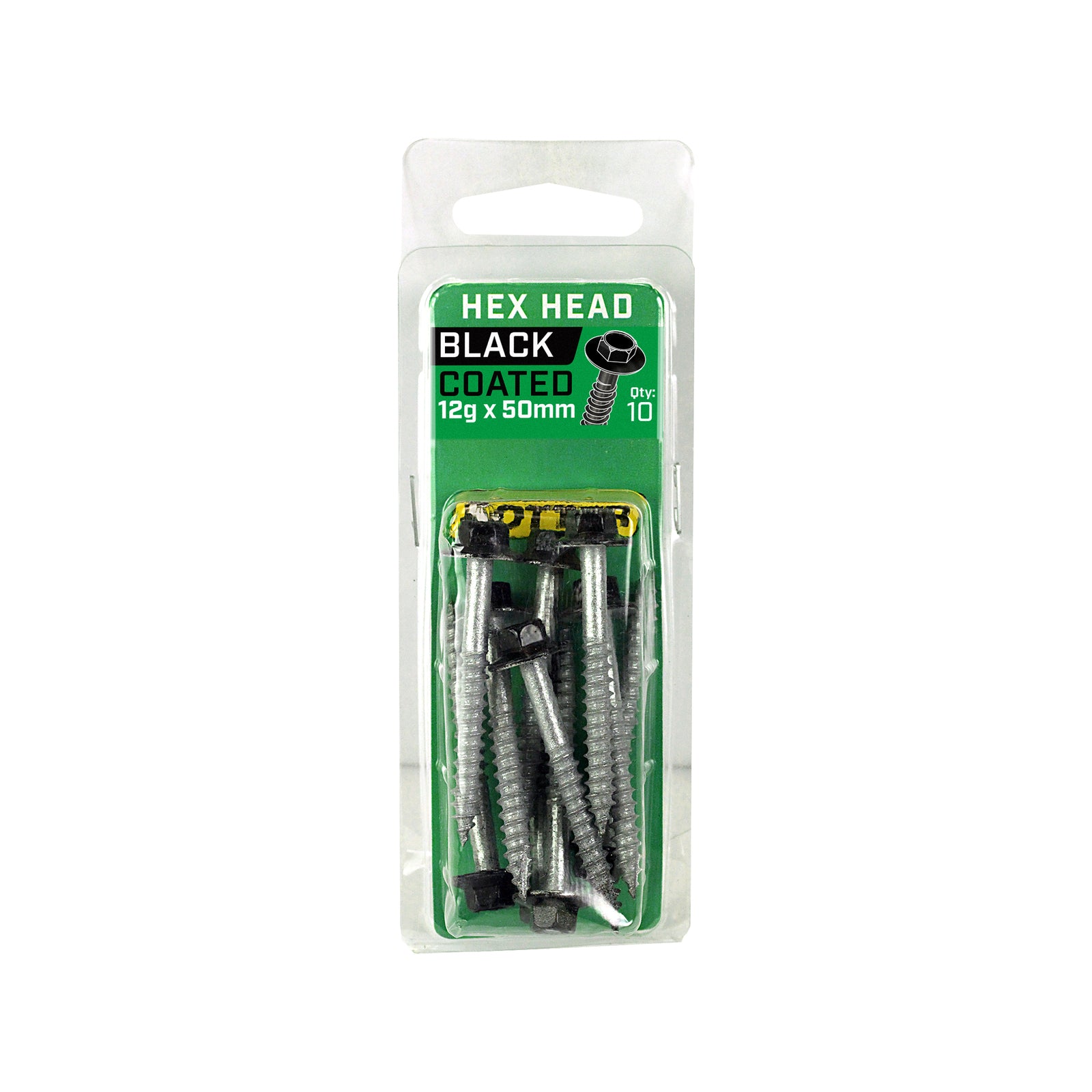 Otter 12 x 50mm Black Hex Head Self Drilling Screws - 10 Pack