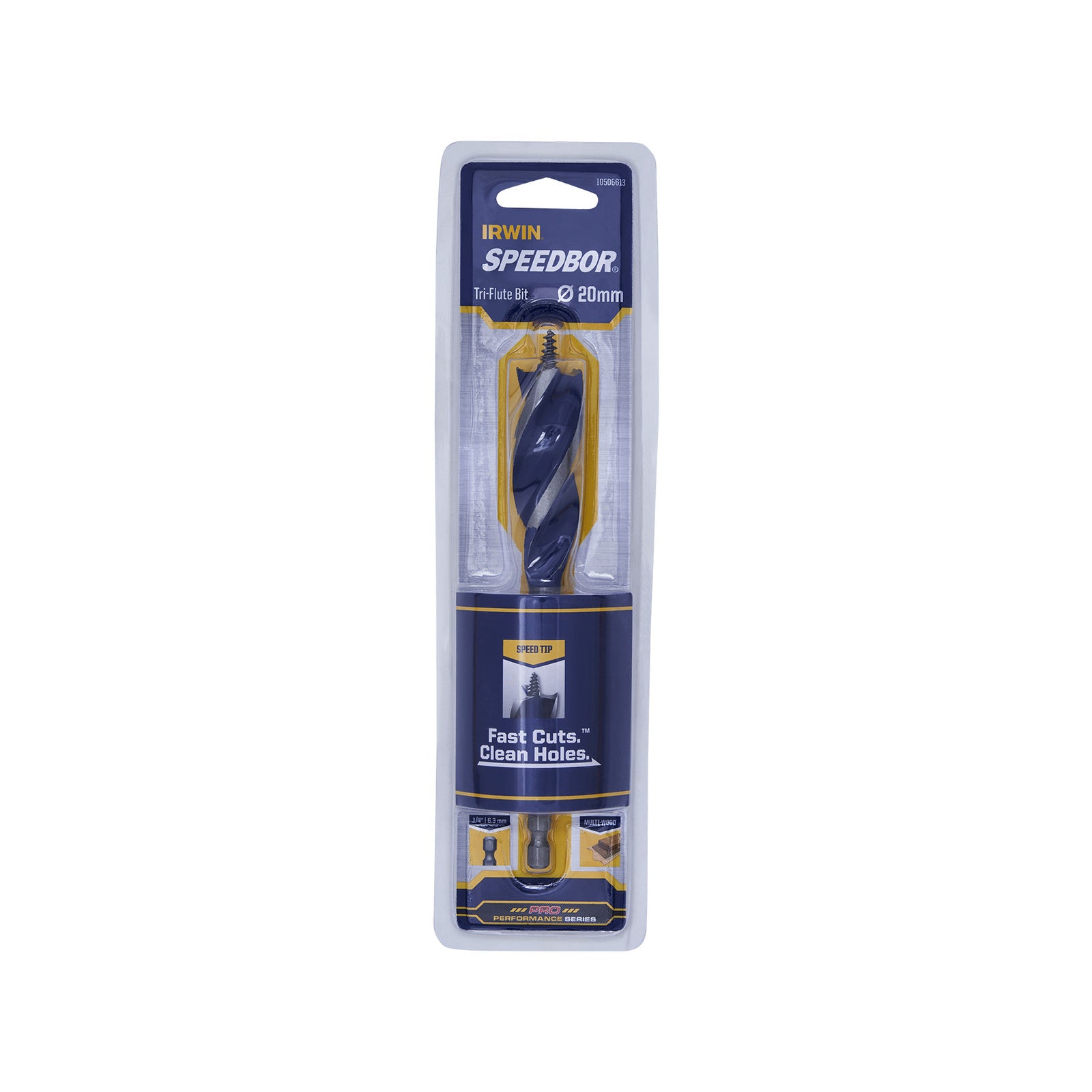 IRWIN 20mm Speedbor Max Auger Bit, Steel, 6mm Shank for Timber