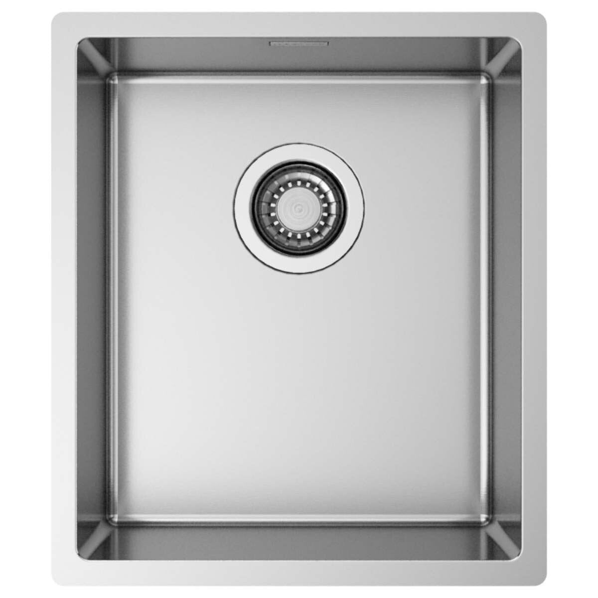 Artinox Radius 34 Single Bowl Sink - AISI 304 Stainless Steel, Overflow, Three Mounting Options - ARTRAD3440