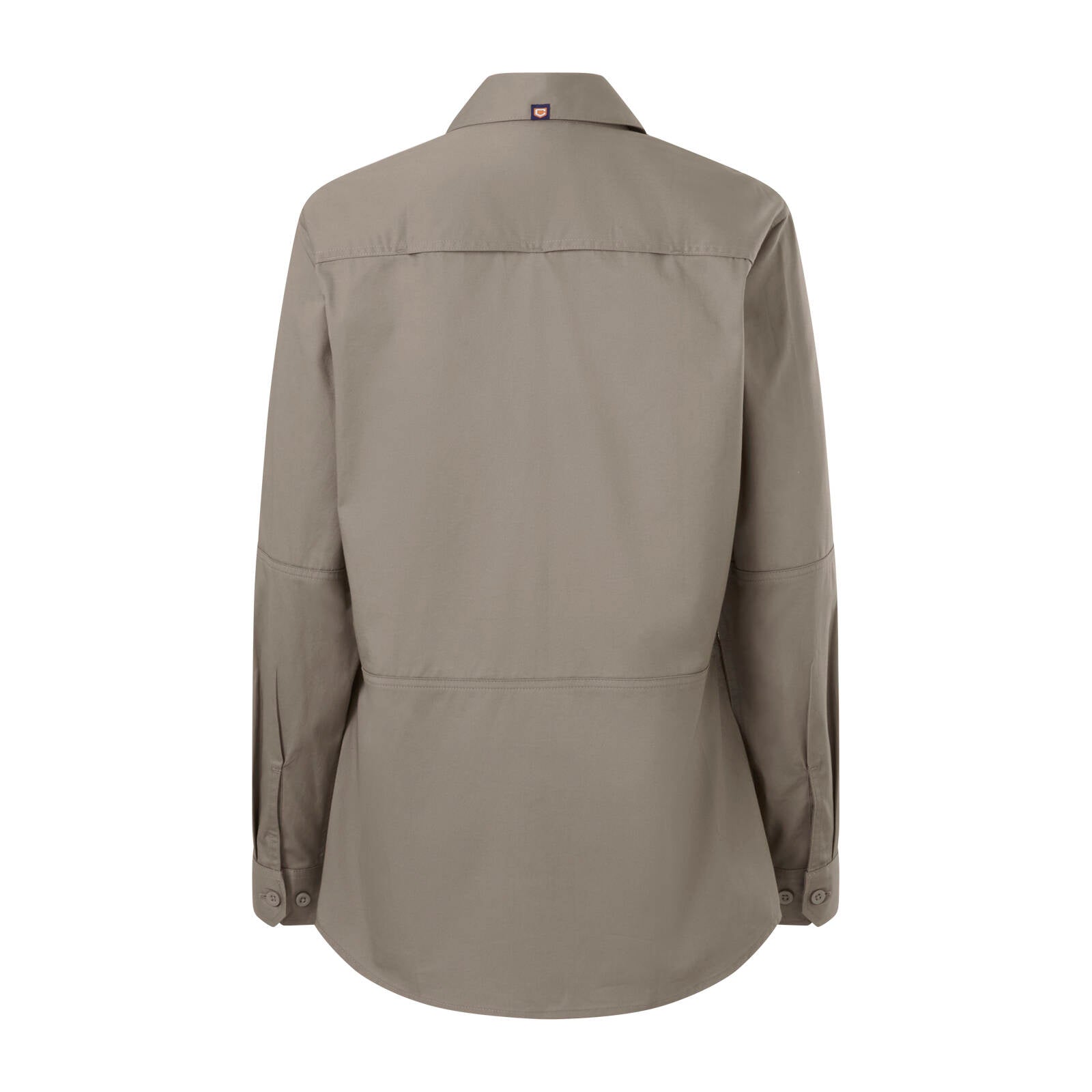 Citeco Women's Khaki Long Sleeve Shirt - 100% Cotton, Size 16