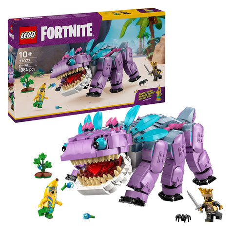 LEGO Fortnite Klombo 77077 Building Set | 1,084 Pieces | Movable Legs, Opening Mouth, Rotating Tail | Island Adventure Peely & Oro Minifigures - SuperSaverAU - view 1