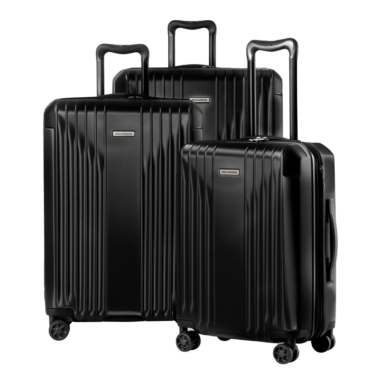 Ricardo Beverly Hills Mission Bay 3 Piece Luggage Set, 100% Polycarbonate, USB Charging Port, TSA Locks - SuperSaverAU - view 1