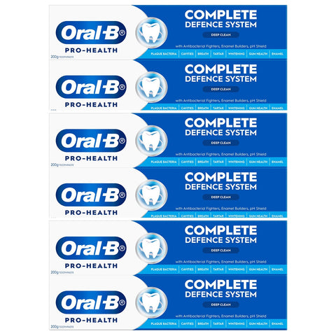 Oral-B Pro-Health Complete Deep Clean Toothpaste 6 x 200g - Antibacterial, Enamel Protection, Freshens Breath - SuperSaverAU - view 1