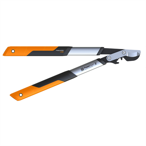 Fiskars PowerGearX Small Bypass Lopper, Corrosion-Resistant Steel, Gear Driven