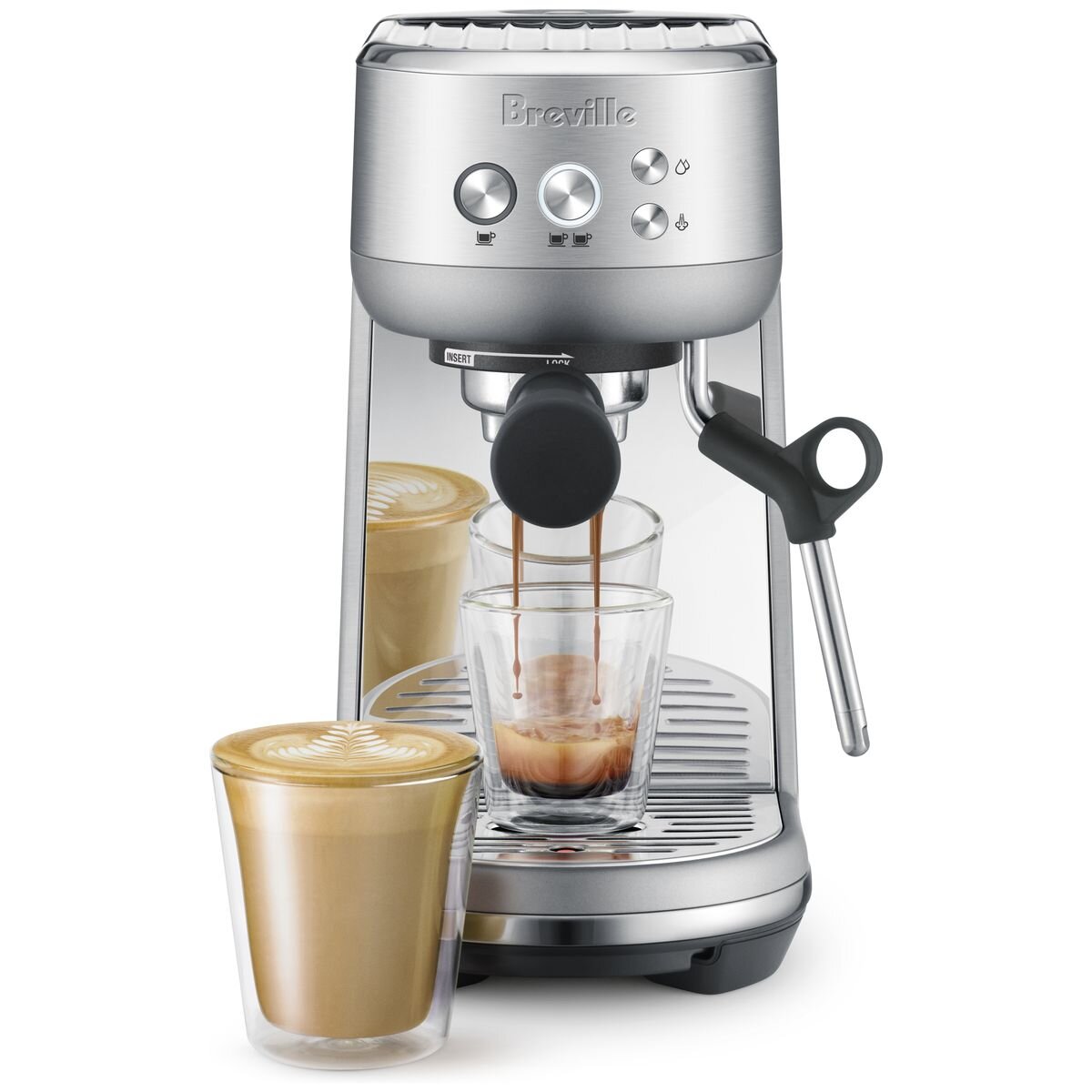 Breville Bambino Manual Coffee Machine - ThermoJet Heating, 54mm Portafilter, Stainless Steel - BES450BSS4JAN1