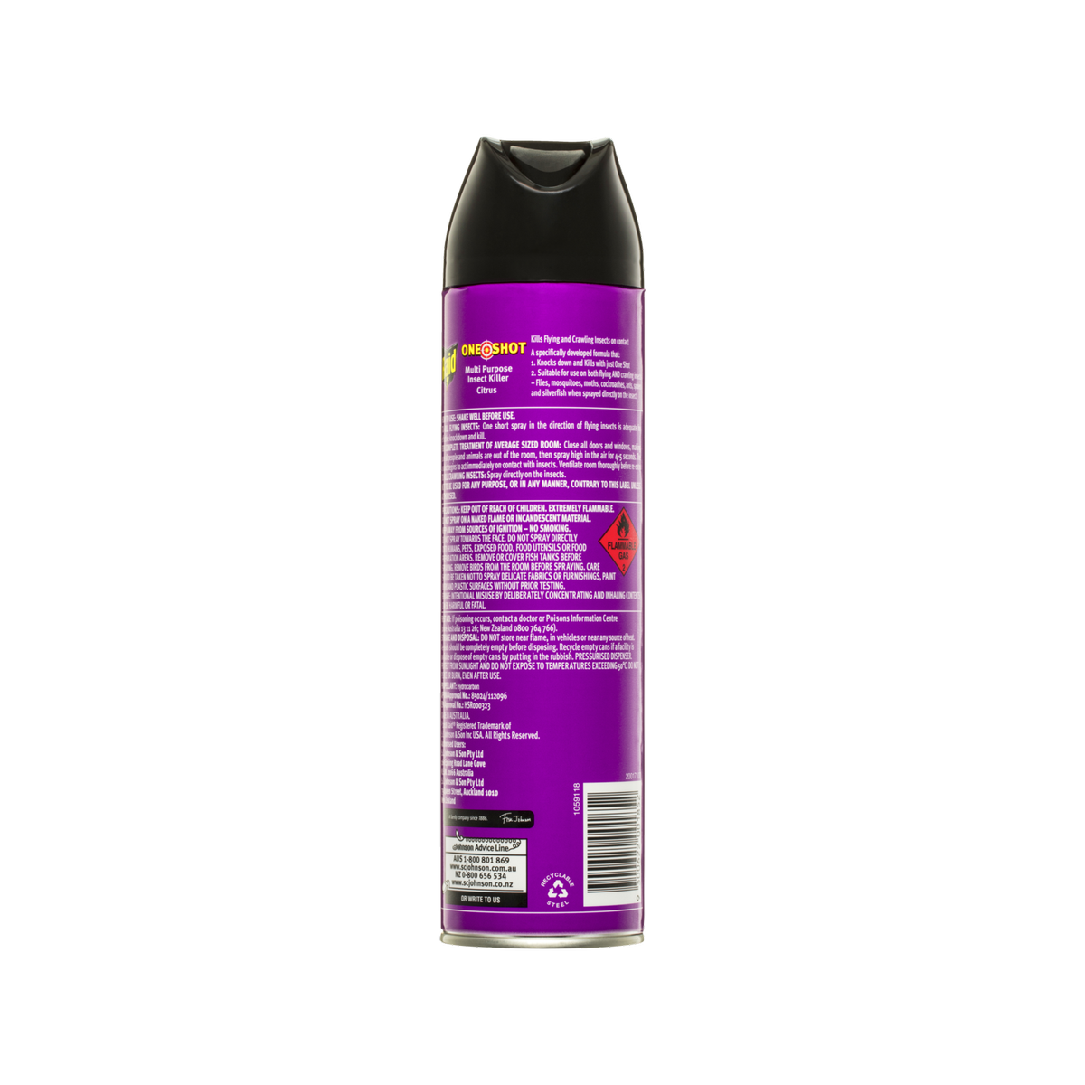 Raid One Shot Pest Killer - 375g - Aerosol - Multi Purpose Insect Control - SuperSaverAU - view 2