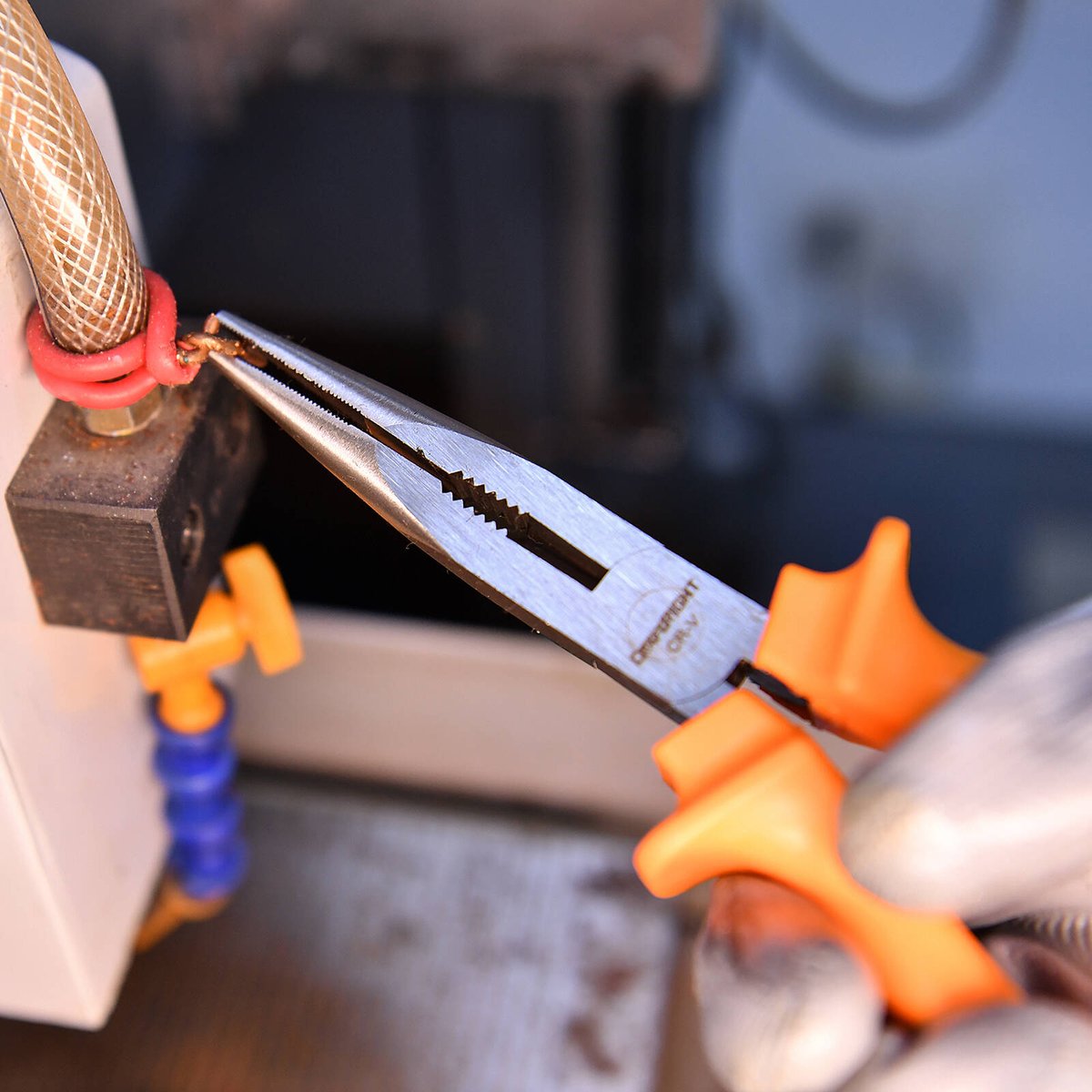 Craftright 210mm Long Nose Pliers CR-V Steel Orange